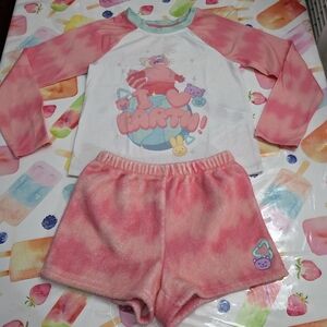 Disney Pixar Turning Red Panda Pajama Shirt & Fleece Shorts Set Size 7/8 Medium